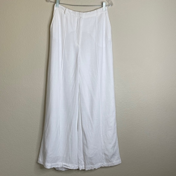 Bardot pin tuck pant slacks ivory lined Sz US 6 - Picture 1 of 8